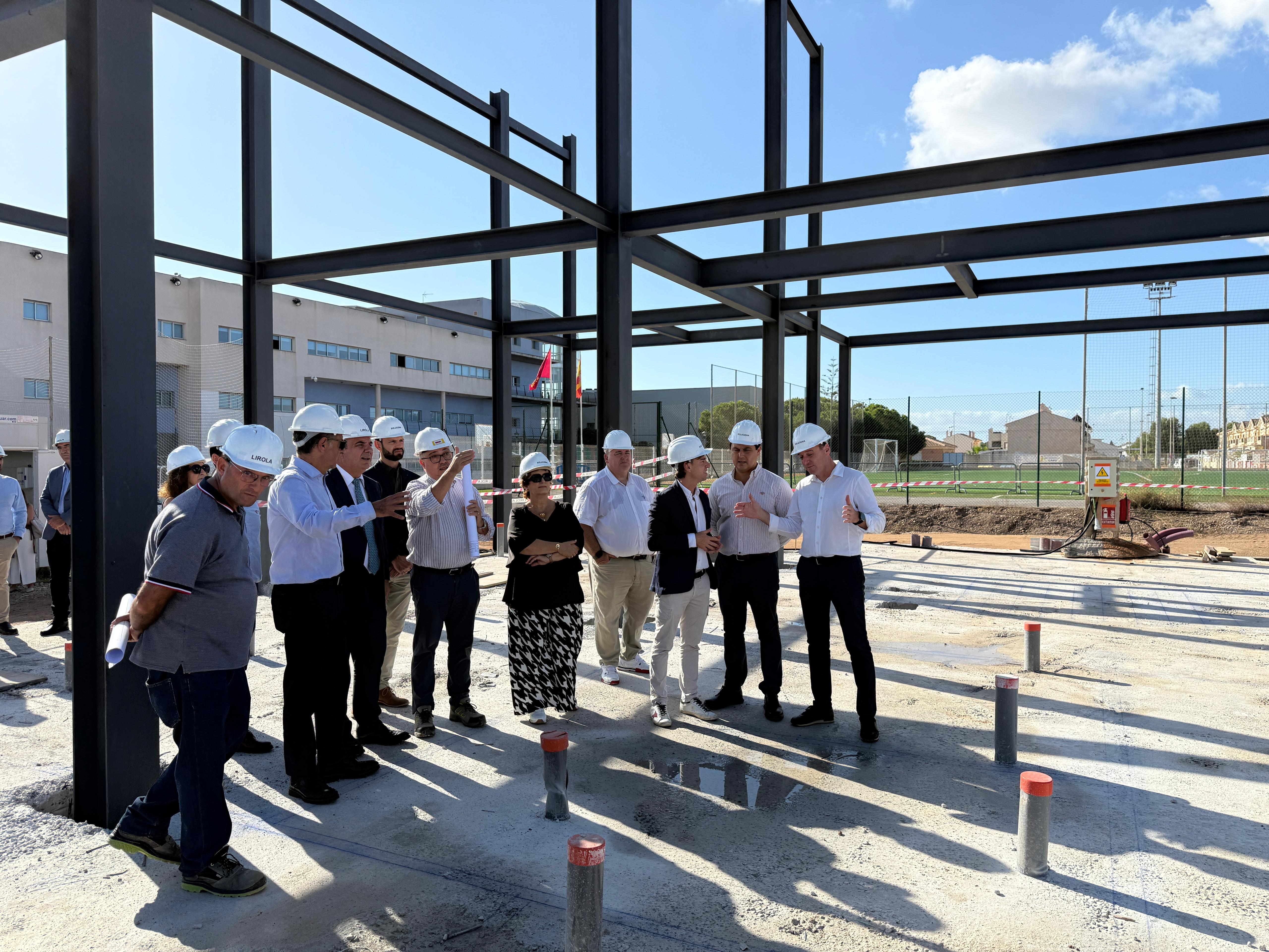 Ejecutado el 40 por ciento de las obras del nuevo pabellón del Campus de Ciencias del Deporte de la UMU en San Javier 